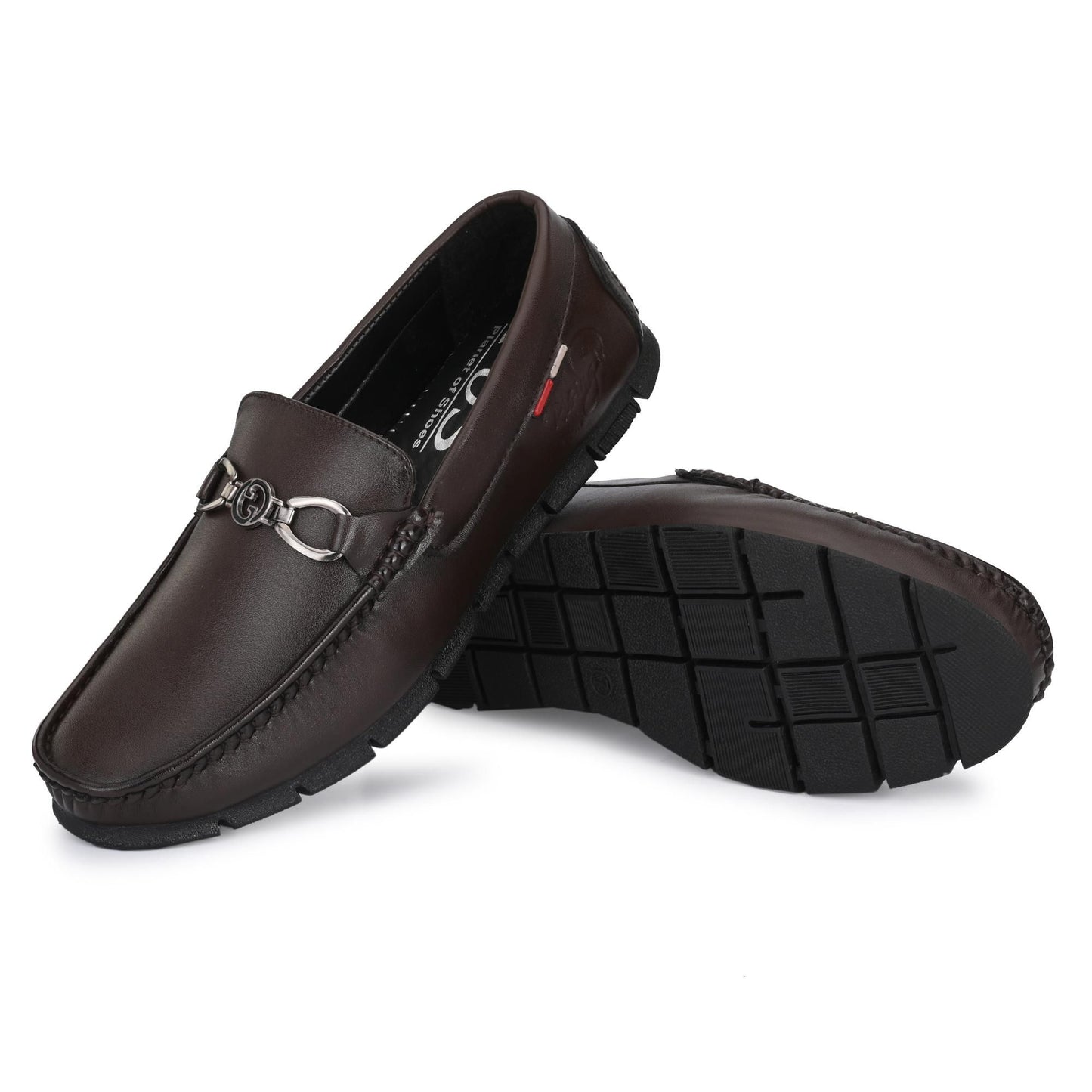 Men Casual Brown Synthetic Loafers